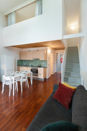 White and Brown Exclusive Loft With Terrace - Free Parking - M2 station